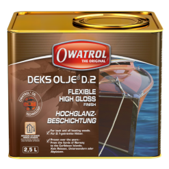 Brand new ???? Owatrol D2 D2-2.5 DEKS OLJE Yacht Marine Flexible High Gloss Wood Oil Varnish Finish 2.5 Litre ????