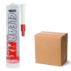 Best Sale 😍 Everbuild Clear Fix Adhesive Sealant Crystal Clear Box Of 12 🔥