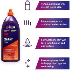 Coupon 👏 3M Marine Gelcoat Medium Cutting Compound Wax 473ml 36105E 😀 -West System Shop unnamed file 579