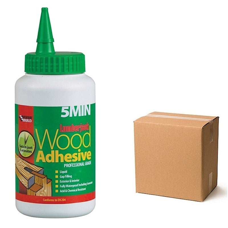 Budget ✔️ Everbuild Lumberjack PU Wood Adhesive 5 Minute 750g Box 6 ???? 1 Budget ✔️ Everbuild Lumberjack PU Wood Adhesive 5 Minute 750g Box 6 ????