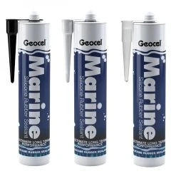 New 🧨 Geocel Marine Rubber Silicone Sealant 310ml Black Clear White ⌛